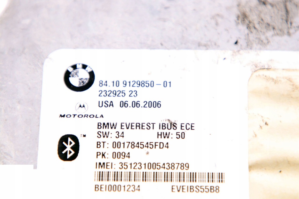 BMW X3 X5 E83 E53 Μονάδα Bluetooth 9129850 Product image