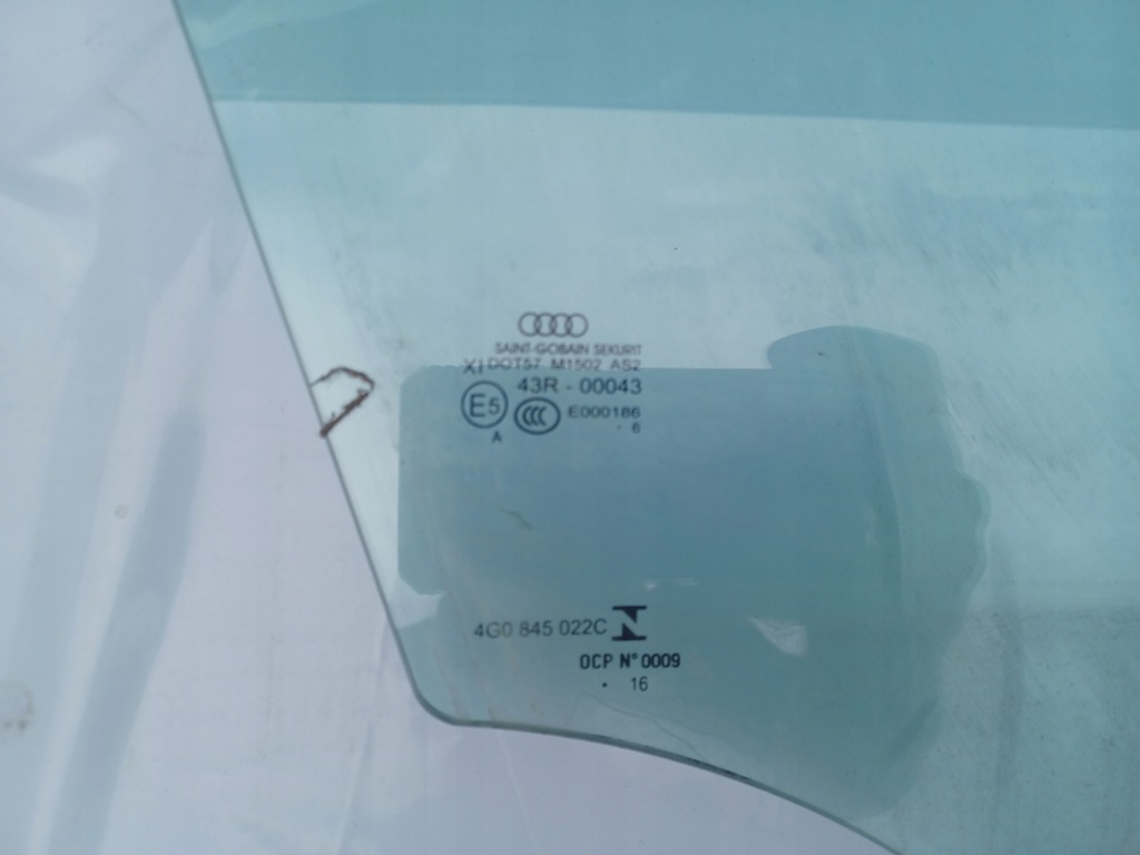 AUDI A6 C7 4G0 τζάμι, ΔΕΞΙΑ ΜΠΡΟΣΤΑ, ΔΙΠΛΗ ΚΟΛΛΗΤΗ 4G0845022C Product image