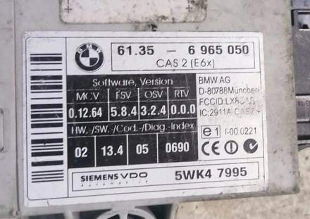 BMW 5 E60 E61 03-10 - COMFORT CONTROLER MODULE 6965050 Product image
