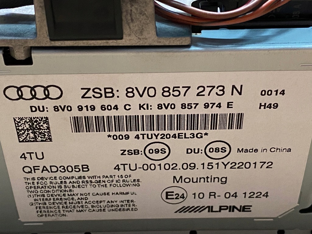 AUDI A3 8V ΟΘΟΝΗ LCD 8V0857273N Product image