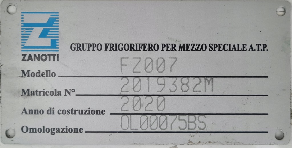 AGREGAT CHŁODNICZY ZANOTTI FZ007 20R Product image