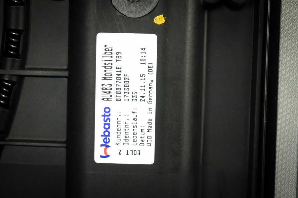 Ηλιοροφή οροφή Audi A5 S5 Spb 8T8 8T8877041E TB9 Product image