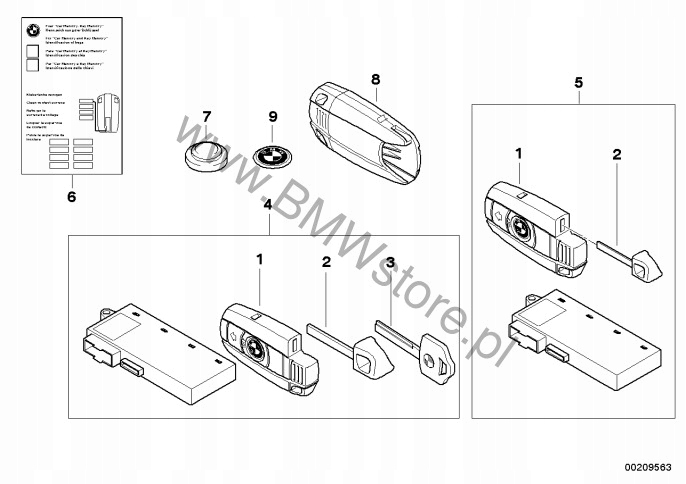 BMW E60 E87 E90 ΚΛΕΙΔΙ GROT ΚΛΕΙΔΙ ΑΝΑΦΛΕΞΗΣ ΡΑΔΙΟΤΗΛΕΧΕΙΡΙΣΤΙΚΟ 868MHZ 6954808 Product image