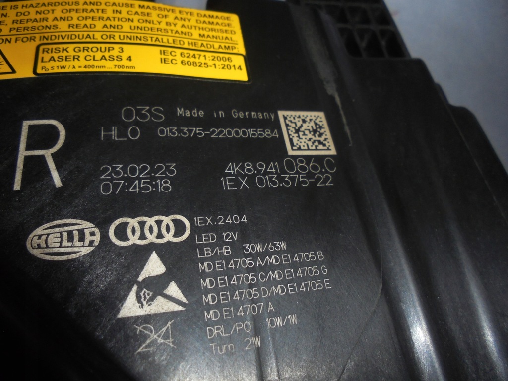 AUDI RS6 RS7 4K8 ΜΠΡΟΣΤΙΑ ΛΑΜΠΕΣ LASER 4K8941085C 4K8941086C Product image