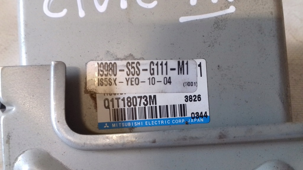 ΜΟΝΑΔΑ ΕΛΕΓΧΟΥ ΥΠΟΔΟΧΕΙΟΥ ΤΙΜΟΝΙΟΥ 19980S5SG111 HONDA CIVIC VII HB LIFT 04-06 Product image