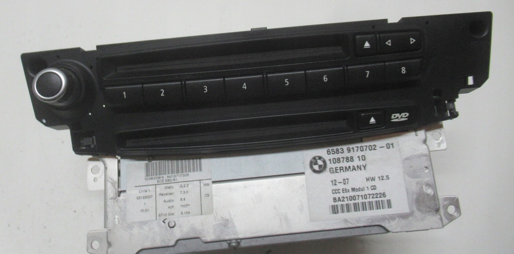 BMW E61 3.0 D 07R RADIO NAVIGATION CD READER MODULE 9170702 Product image