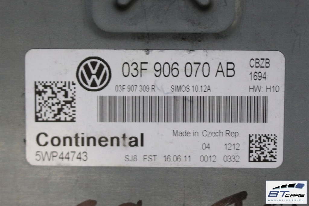 VW το σύνολο πυρκαγιών αυτοκινήτων σκαθαριών των αυτοκινήτων 5C5920870B 03F906070 Product image