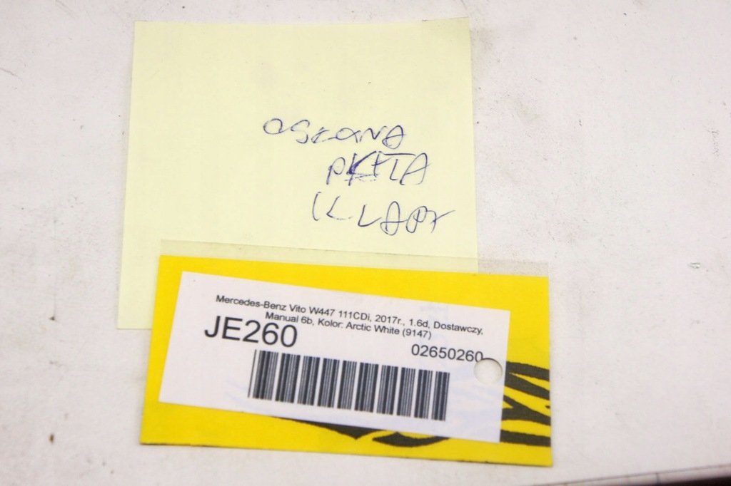 JE260 Mercedes Vito W447 Body Panel Paki Product image