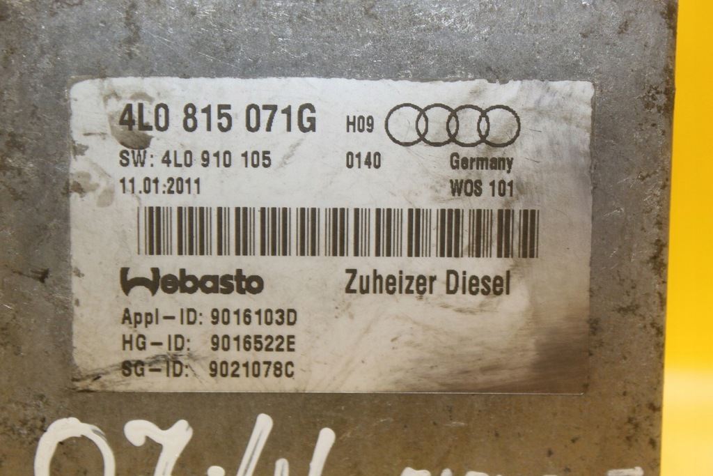 Ψήνουμε Webasto Thermo Top C Diesel 5.0 kW 12V Audi Q7 Bus VW Seat 4L0815071G Product image