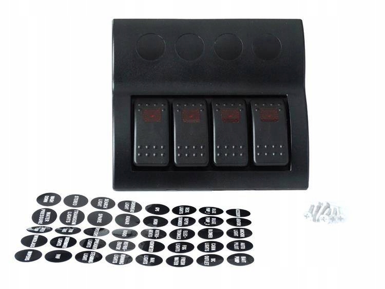 Διακόπτες 12/24V IP68 ON-OFFx4, 4xB 2x5A 1x10A 1x15A drift εκτός δρόμου Product image