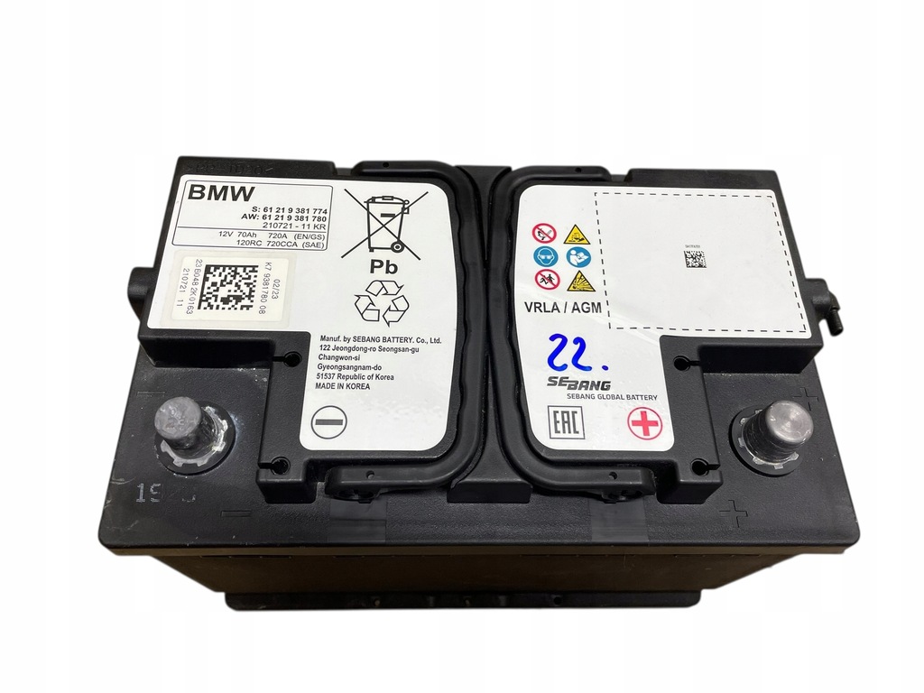 AGM Start-STOP 12V 70AH 720A BMW 2023 Product image
