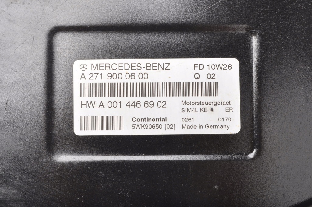 MERCEDES W203 1.8 ENGINE COMPUTER A2719000600 Product image