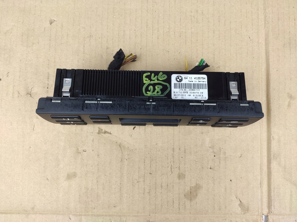 BMW E46 ΚΛΙΜΑΤΙΣΤΙΚΟ ΠΑΝΕΛ, ΚΛΙΜΑΤΙΣΤΙΚΟ 4125794 Product image
