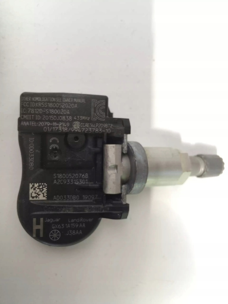 ΑΙΣΘΗΤΗΡΑΣ ΠΙΕΣΗΣ ΕΛΑΣΤΙΚΩΝ JAGUAR XE LAND ROVER RANGE ROVER 2019 GA63-1A159-AA Product image