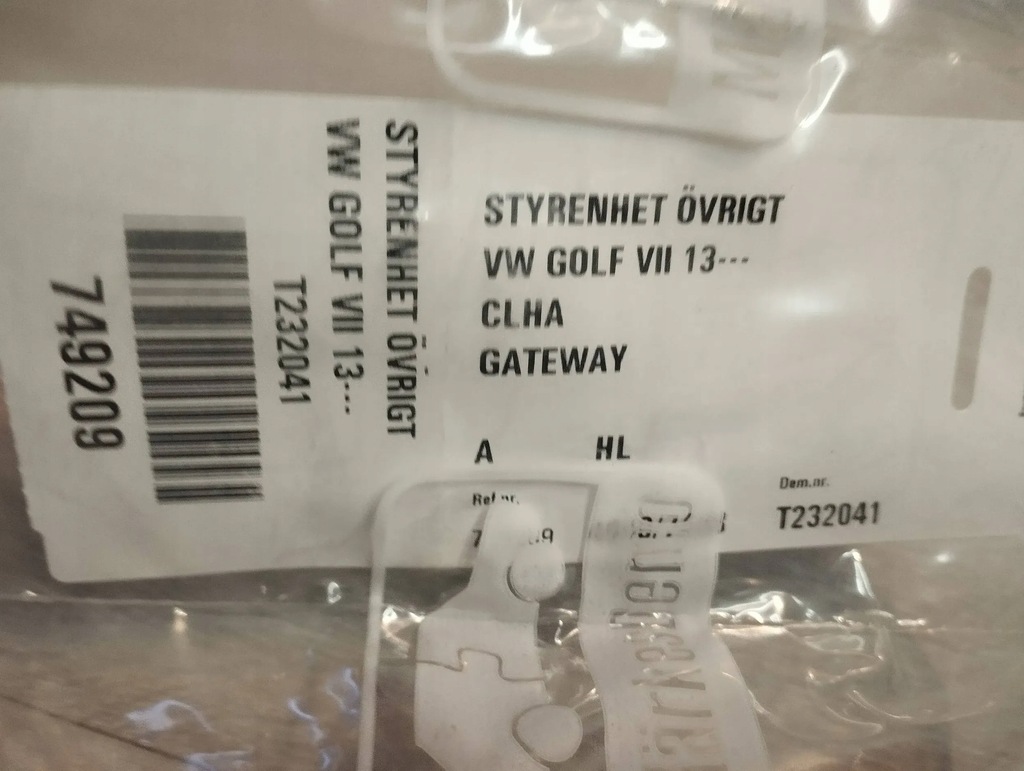 Volkswagen Golf VII 2013 Μονάδα Comfort Μονάδα ελέγχου πύλης Product image
