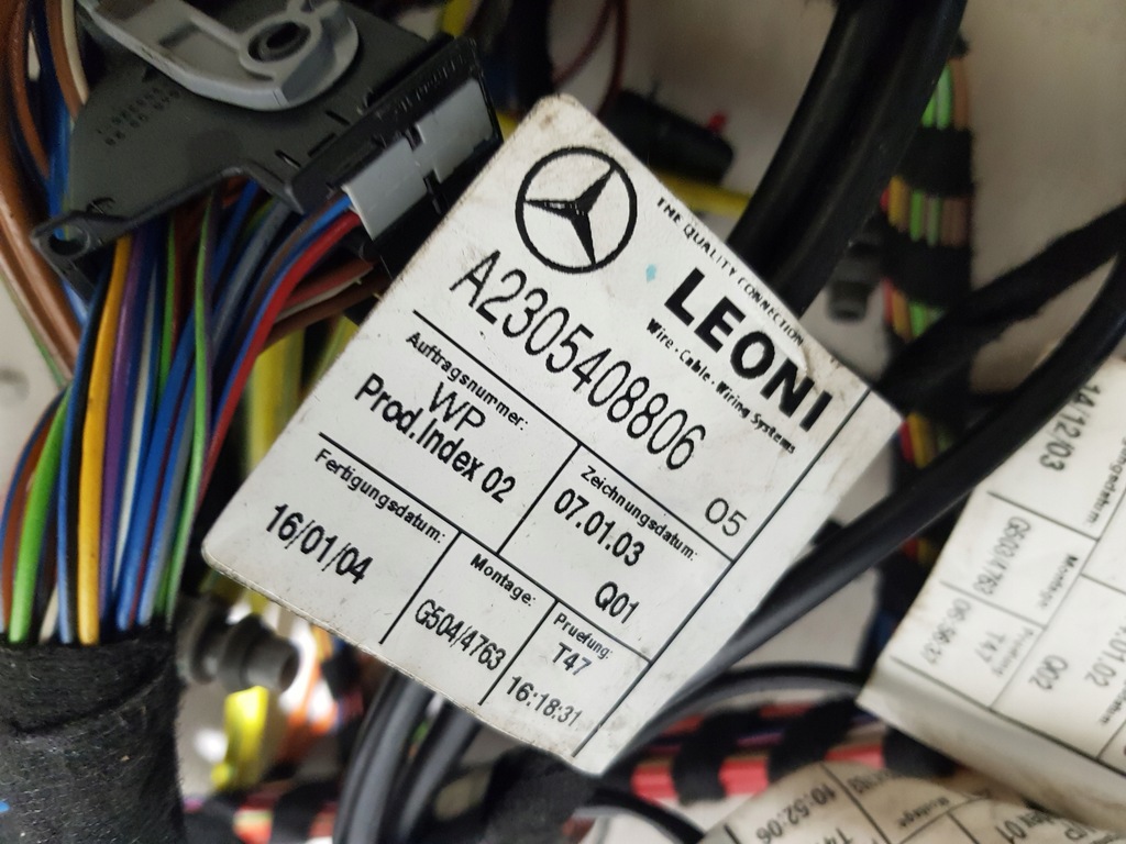 ΜΟΝΑΔΑ ΜΠΑΤΑΡΙΑΣ ΚΑΛΩΔΙΑ ΚΟΡΜΟΥ MERCEDES SL R230 W230 2305400945 Product image