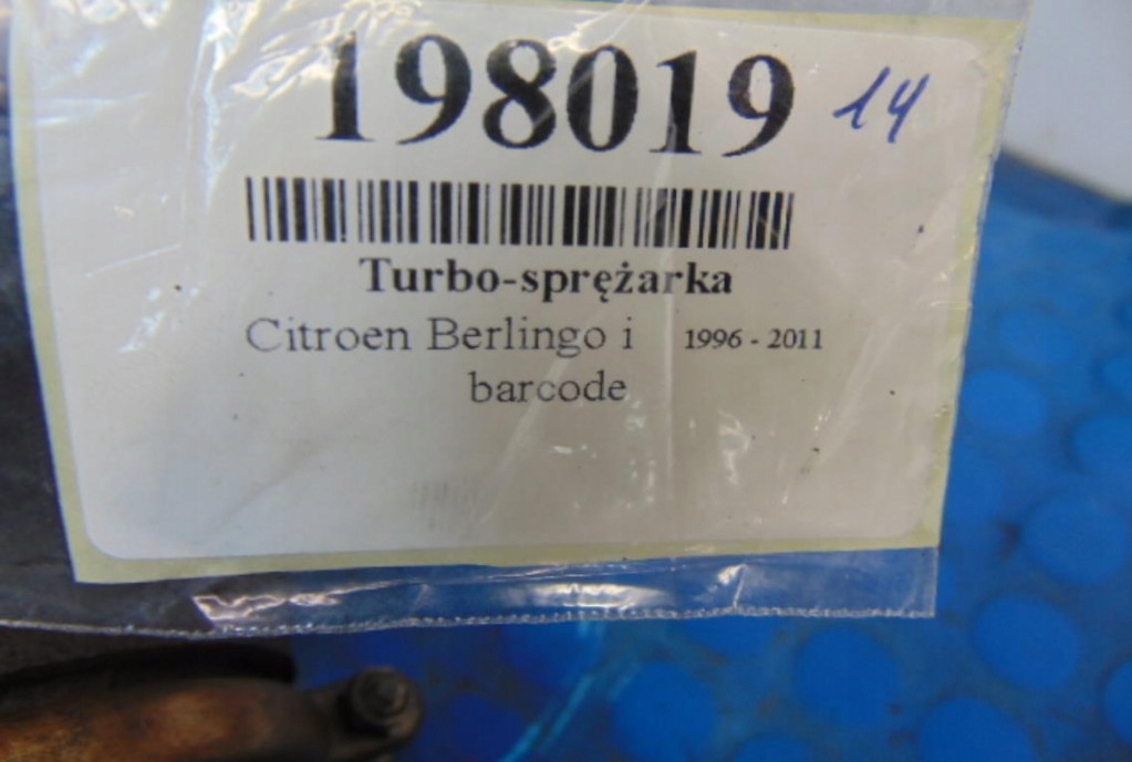 CITROEN BERLINGO I LIFT 2.0HDI TURBO COMPRESSOR 9622526980 Product image