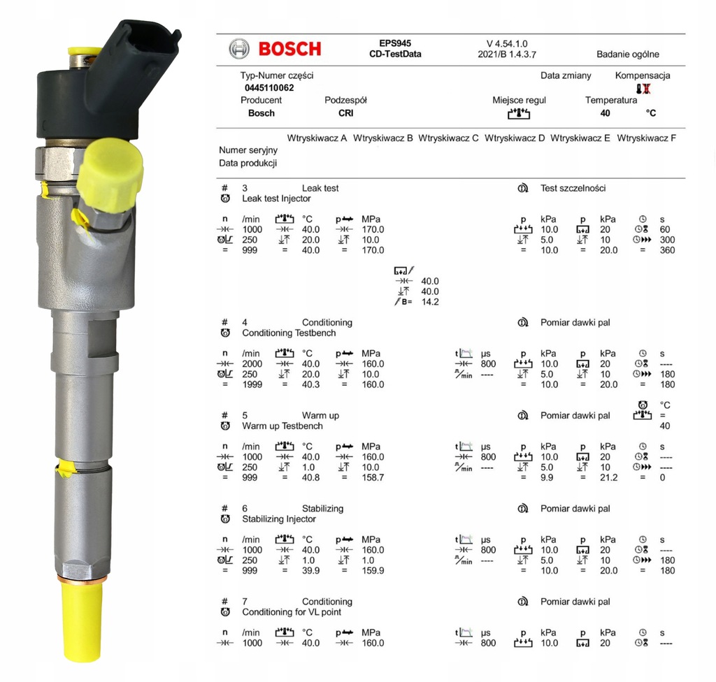 Bosch μπεκ 0445110062 Citroen 2.0hdi Product image