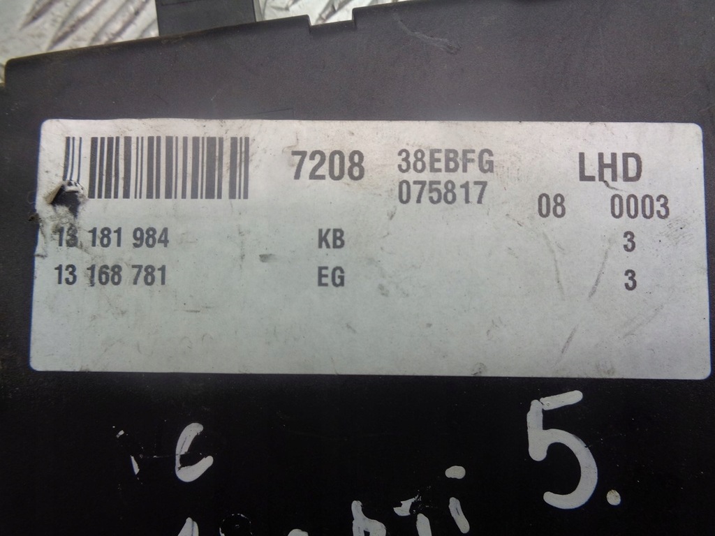 BSI MODULE BOX OPEL VECTRA C 1.9 CDTI 13168781 Product image