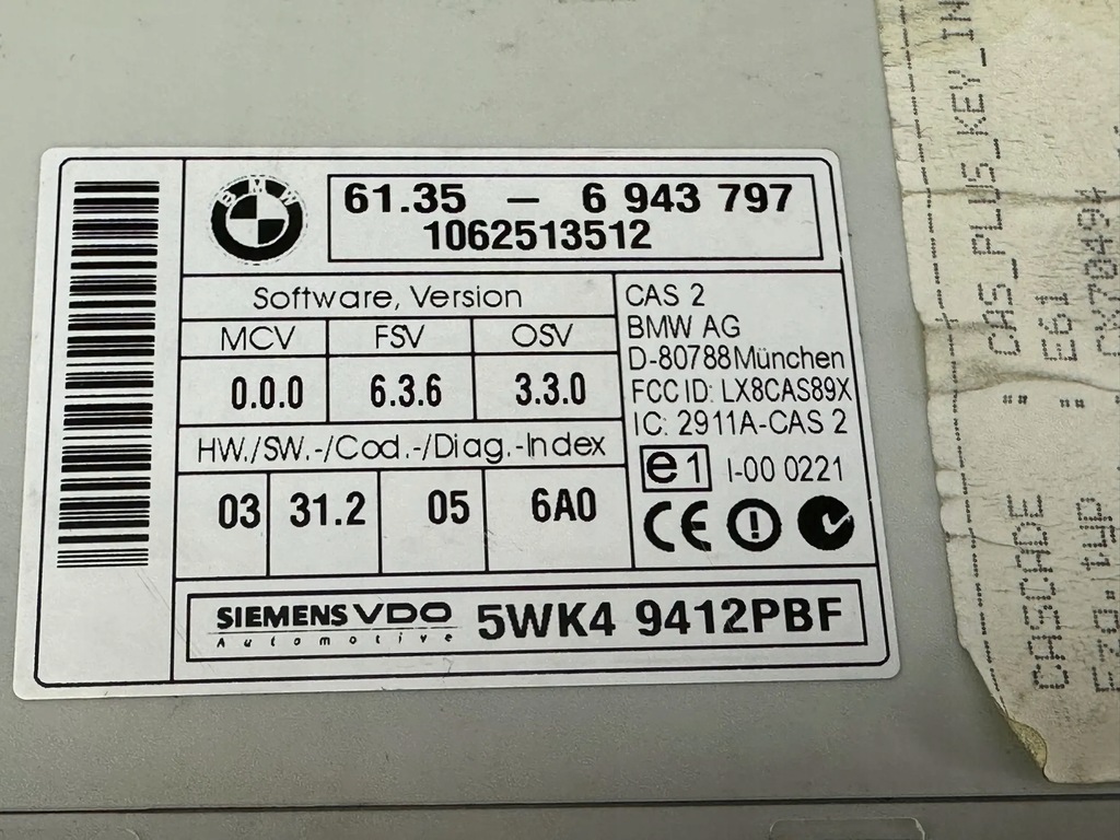 6943797 BMW 5 E60 E61 2006 Ελεγκτής Product image