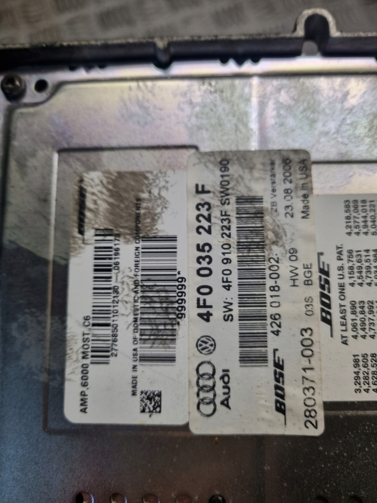 Ενισχυτής Bose Audi 4F0035223F Product image