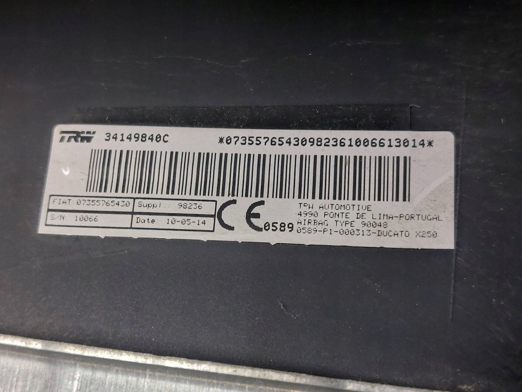 Επιβατικό μαξιλάρι επιβατών Fiat Ducato III Lift 34149840C 07355765430 Product image