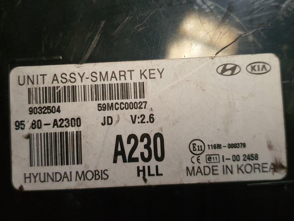 KIA CEED II SMART KEY MODULE 95480-A2300 Product image