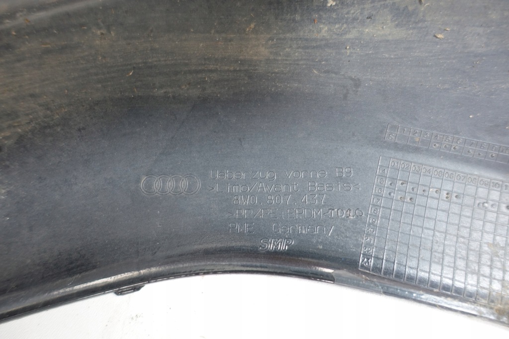 Audi A4 B9 8W0 2015-2019 Μπροστινό μπροστινό προφυλακτήρα 8W0807437 Product image