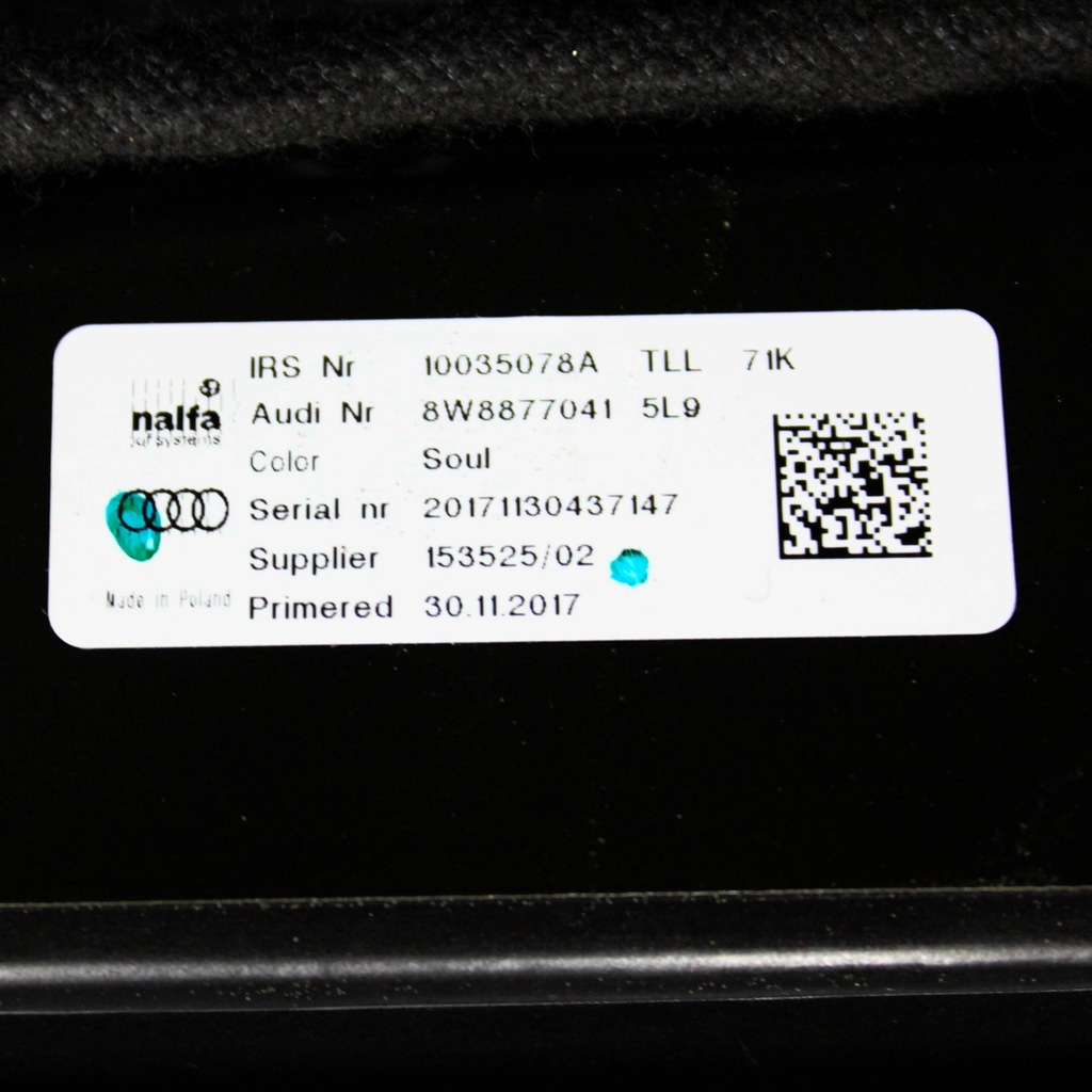 8W8877041 AUDI Ηλιοροφή Product image