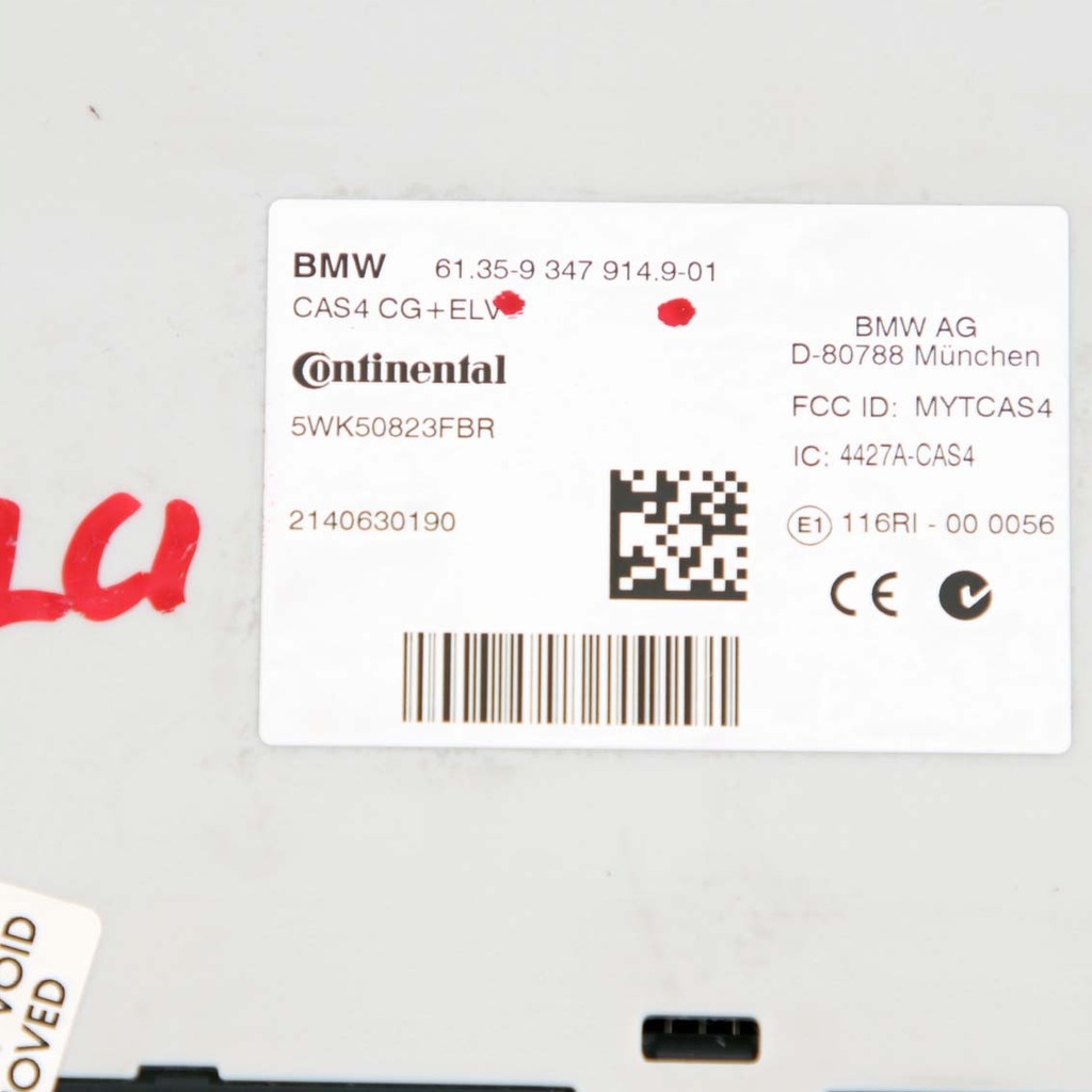 BMW F07 F10 F11 Μονάδα ελεγκτή CAS4 9347914 Product image