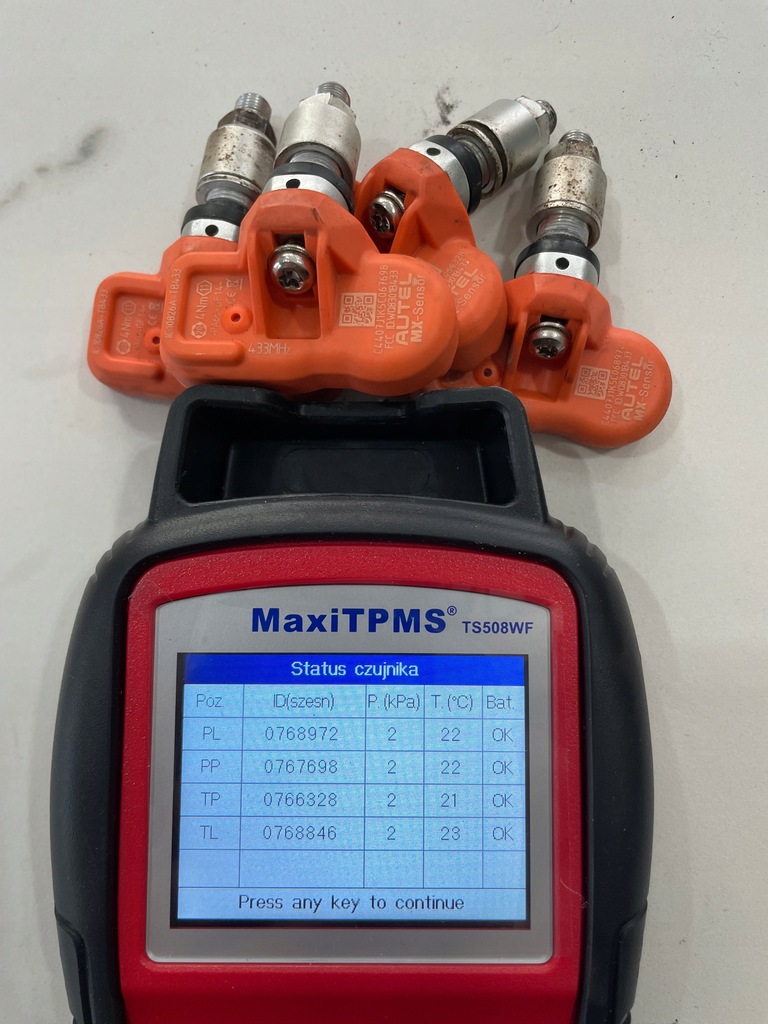 TPMS ΑΙΣΘΗΤΗΡΕΣ ΠΙΕΣΗΣ AUTEL MX-Αισθητήρας MERCEDES W204 W205 X253 C117 W222 Product image