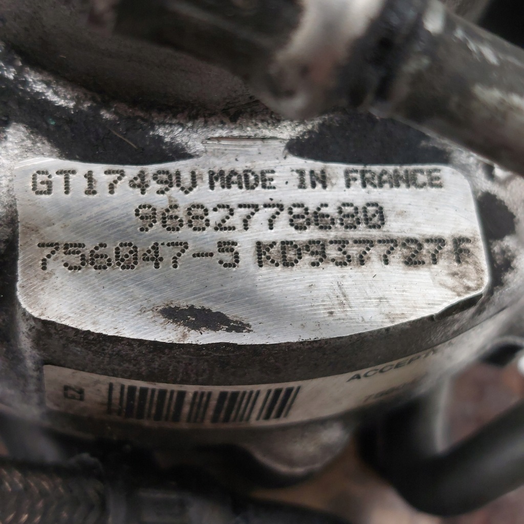 CITROEN PEUGEOT 2.0HDI TURBINE 9682778680 GT1749V GARRETT Product image