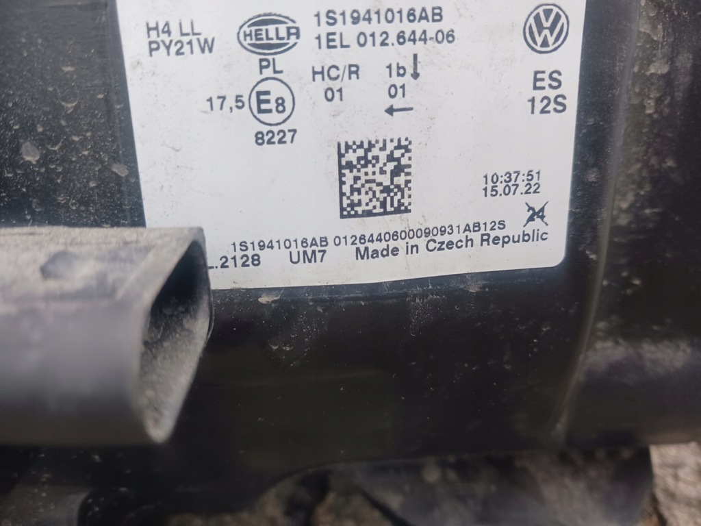 ΜΠΡΟΣΤΑ ΦΩΤΙΣΤΙΚΑ ΜΠΡΟΣΤΑ ΑΡΙΣΤΕΡΑ ΔΕΞΙΑ VOLKSWAGEN VW E-UP 1S0 E-UP! UP HELLA LIFT Product image