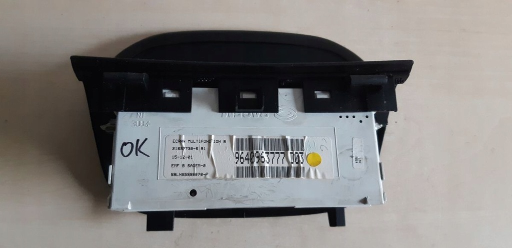 Οθόνη οθόνης Peugeot Radio 307 2001-2005 Πριν από την ανύψωση 9640963777 Product image