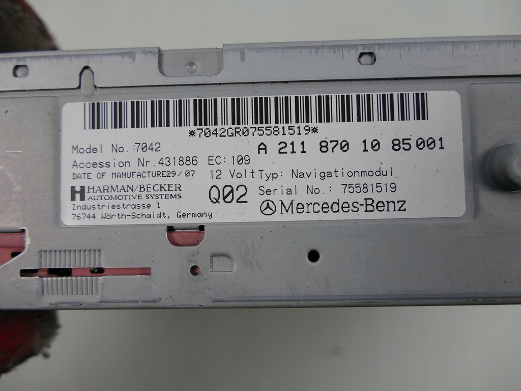 MERCEDES SLK R171 CZYTNIK NAWIGACJI NAPĘD W211 Product image