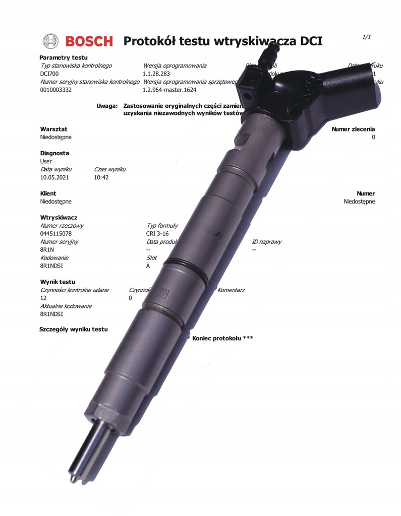 INJECTORS IVECO DUCATO INJECTOR 0445116019 Product image