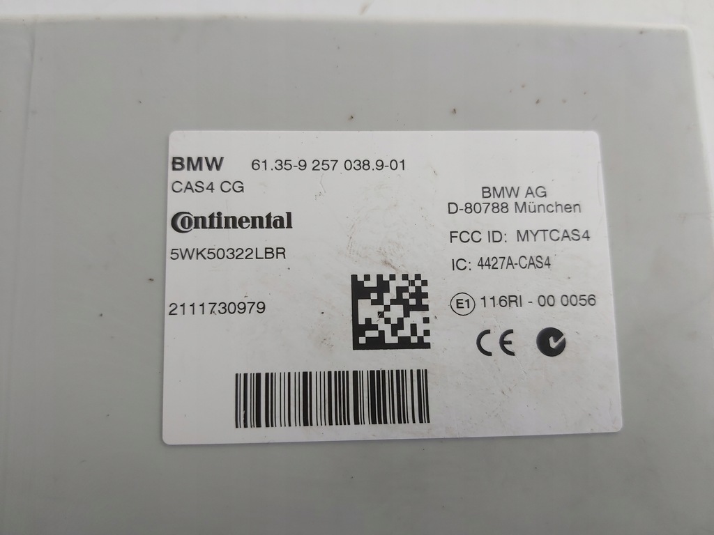 Cas 4 μονάδα ελεγκτή BMW F10 9257038 5WK50322LBR Product image