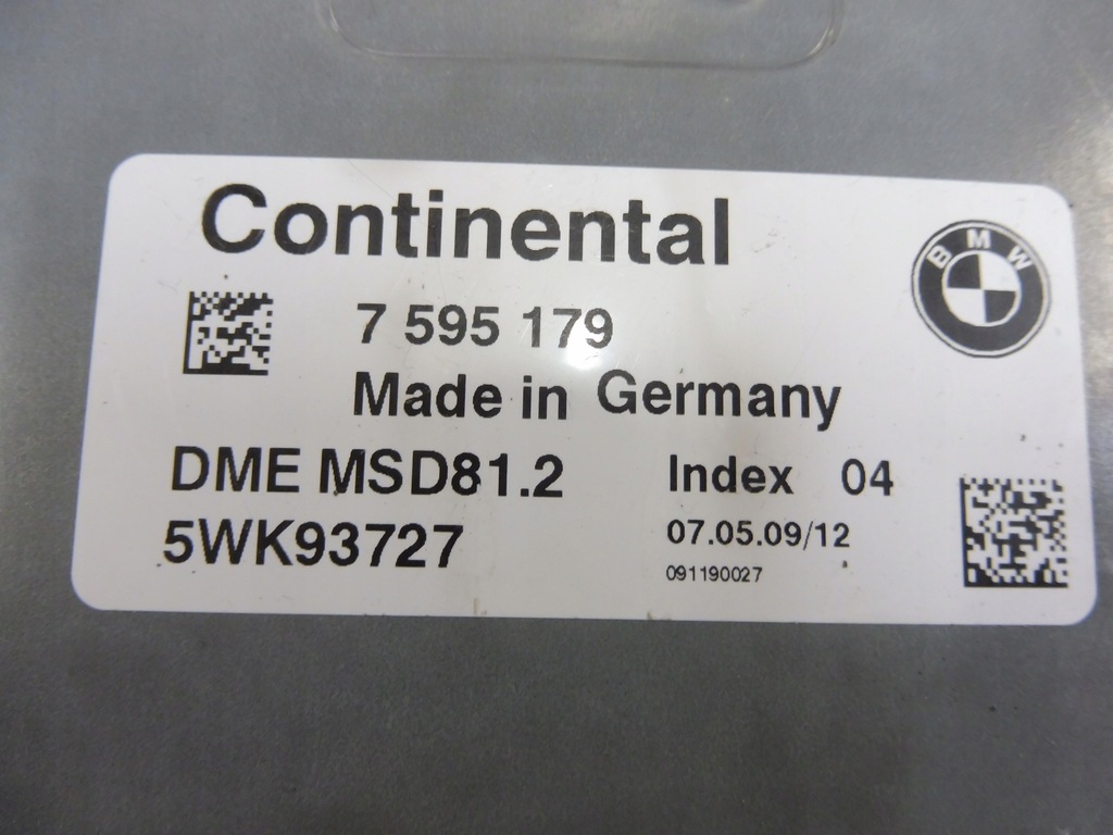 BMW E81 N43 Driver Computer Starter DME CAS3 7595179 9147226 Product image