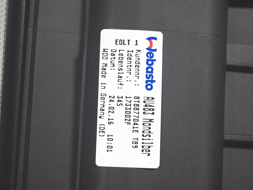 Audi A5 8T 16KM Sunroof Ρολό 8t8877041e Product image