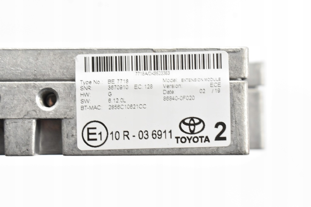 GPS NAVIGATION MODULE 86840-0F020 TOYOTA YARIS III AURIS II RAV4 IV CH-R Product image