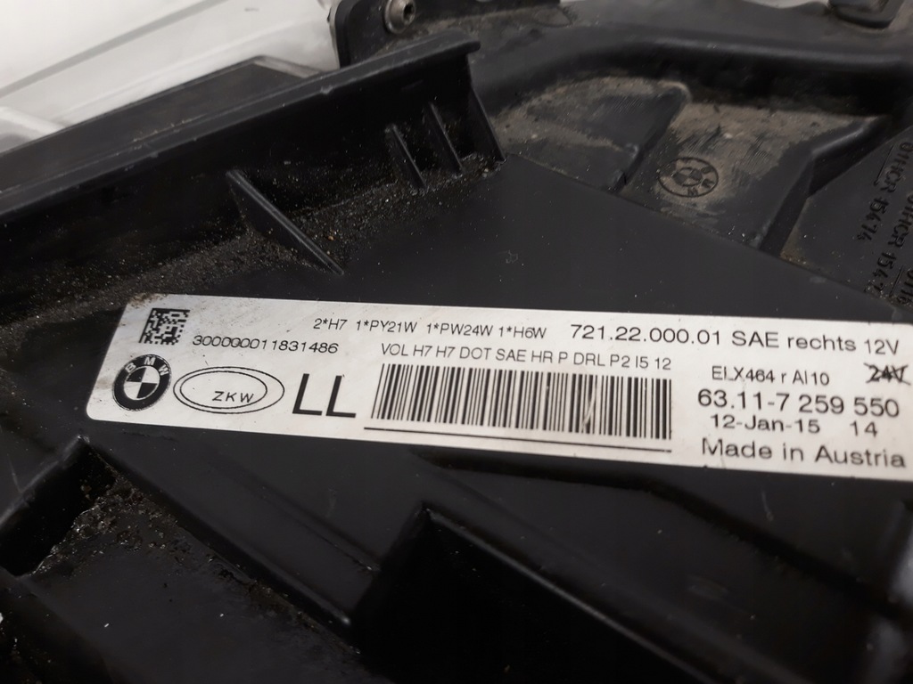 BMW 3 F30 F31 USA μπροστινό δεξιό φωτιστικό Product image