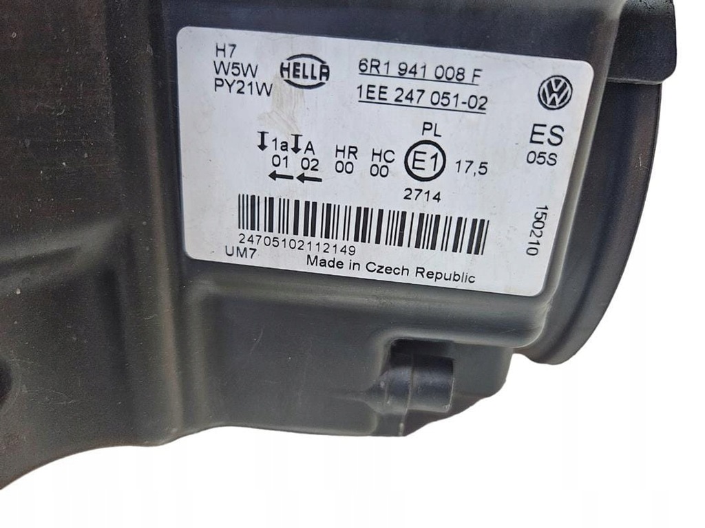 Δεξί Προβολέας VW Polo 6R V 6R1941008F 1EE247051-02 Γνήσιο Ο.Ε. Product image