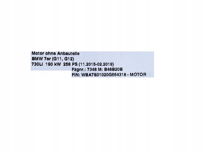 Βάση κινητήρα BMW G11 G12 730Li 2.0L 6861564 Product image