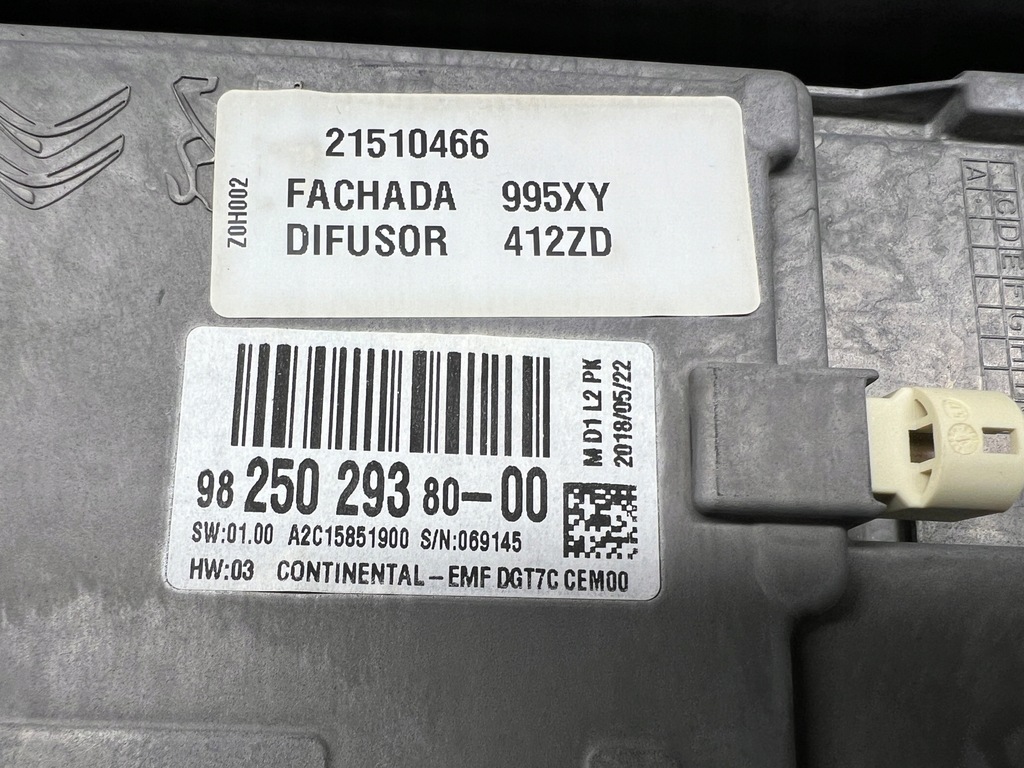 Οθόνη οθόνης Citroen C4 SpaceTourer 1.2 THP 9825029380 100% λειτουργική Product image