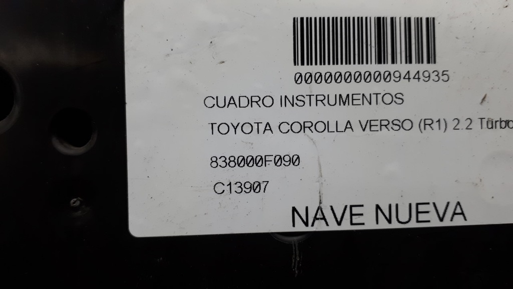 838000f090 μετρητής ρολογιών toyota corolla verso II 2.2 D Product image