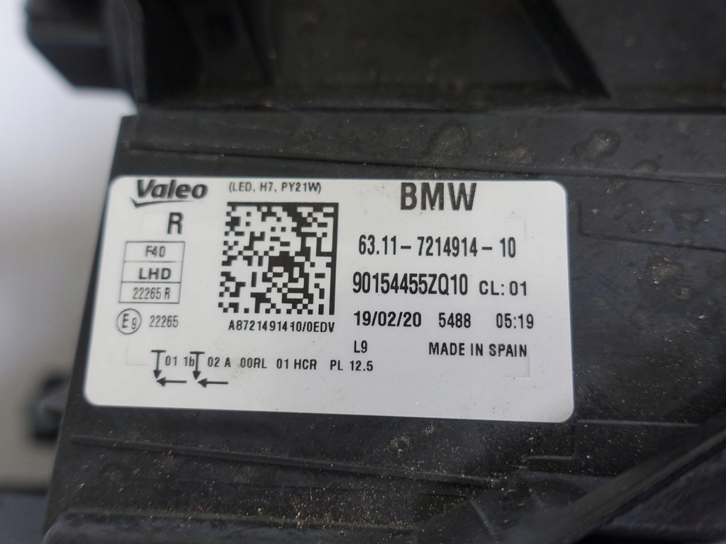 BMW 1 F40 ΚΑΝΟΝΙΚΗ ΛΑΜΠΑ LED H7 L Ή R EUROPE Product image