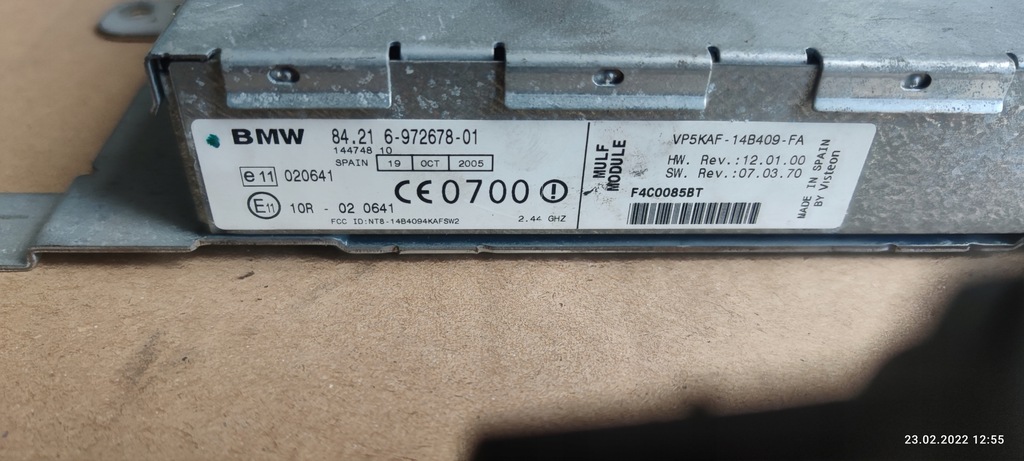 ΜΟΝΑΔΑ ΕΛΕΓΧΟΥ BLUETOOTH BMW E90 6972678 Product image
