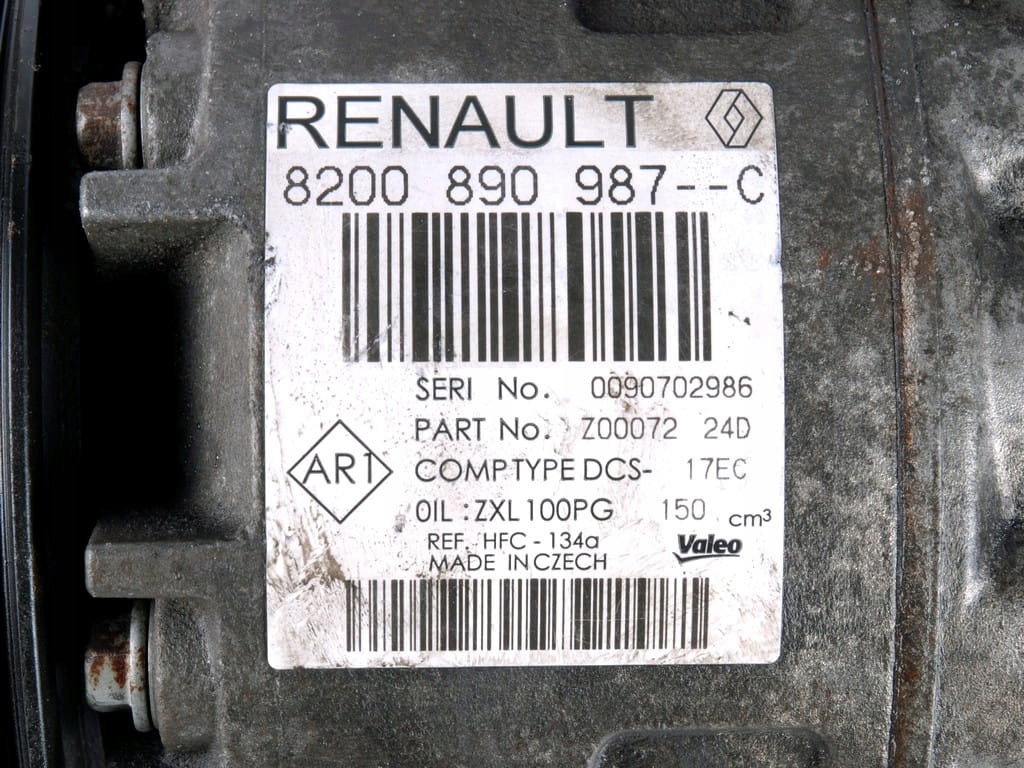 COMPRESSOR, AIR CONDITIONING COMPRESSOR RENAULT LAGUNA III 2.0 3.0 DCI 8200890987 Product image