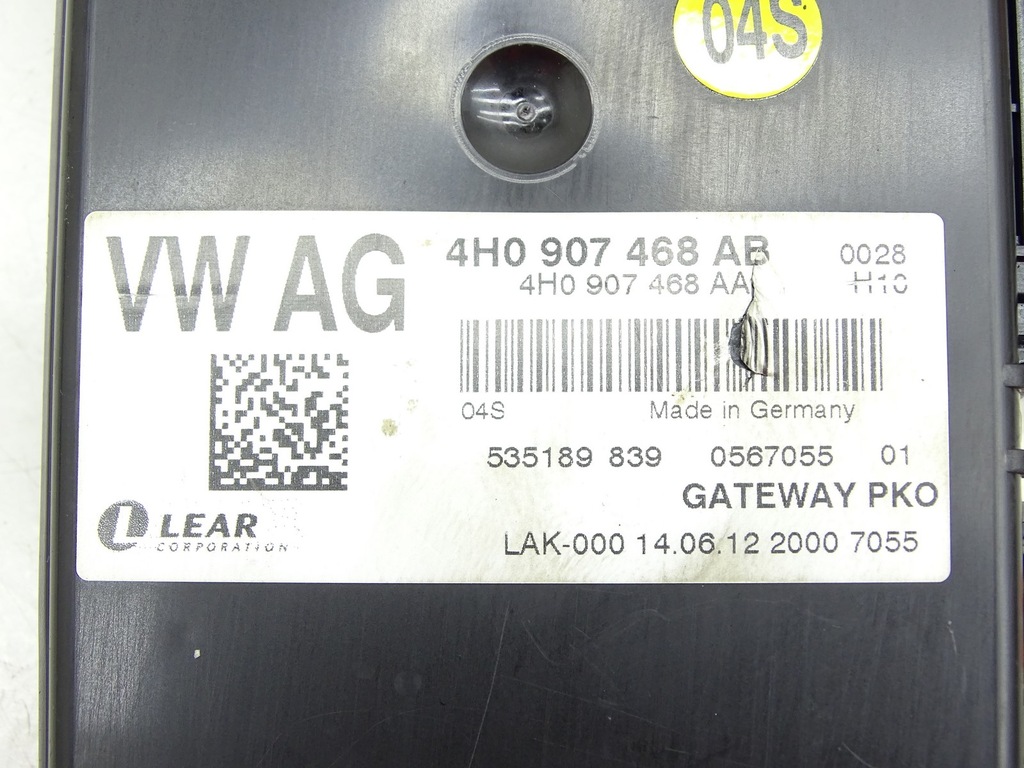 ΜΟΝΑΔΑ ΕΛΕΓΧΟΥ GATEWAY AUDI A6 C7 A7 4G 4H0907468AB Product image