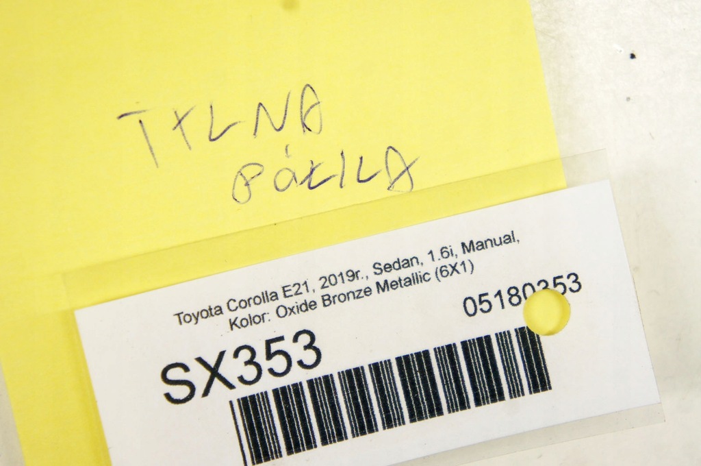 SX353 Toyota Corolla E21 XII Sedan Trunk Shelf Product image